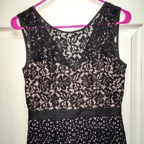 BCBGMAXAZRIA Alice Black Tan Lace Cocktail Dress - Picture 8 of 12